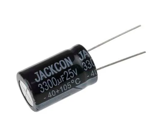 63-7736-94 RS PRO 3300μF 25V dc Aluminium Electrolytic Capacitor, Through Hole 16 (Dia.) x 26mm +105°C 16mm 7.5mm 26mm 711-1182