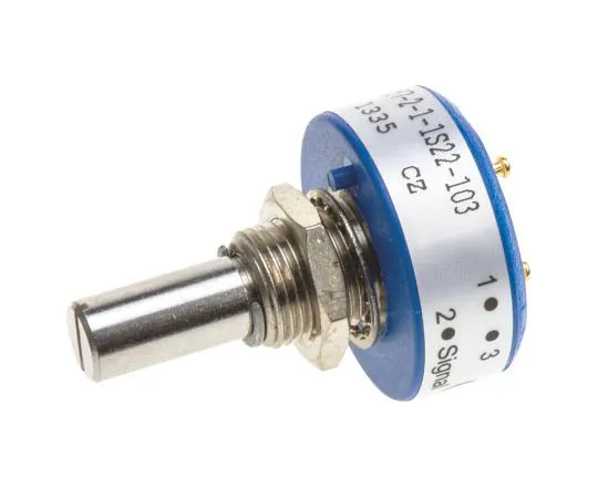 63-7560-42 Vishay 1 Gang Rotary Conductive Plastic Potentiometer with a 6.35 mm Dia. Shaft, 10kΩ, ±20%, 1W, Linear 357B2103MAB251S22