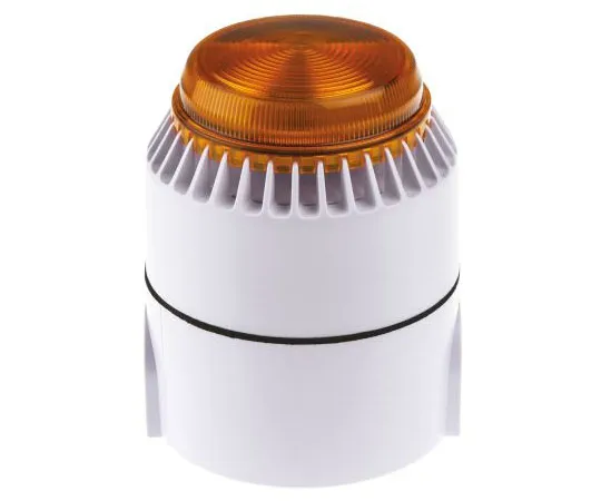 63-7613-34 Flashni Sounder Beacon, Amber Xenon, 18 → 24 V dc FL/AL/W/D/24V/S
