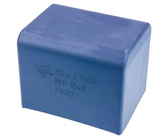63-7689-47 Vishay 80μF Polypropylene Capacitor PP 700V dc ±5% Tolerance Through Hole MKP1848 DC-Link Series MKP1848680704Y5