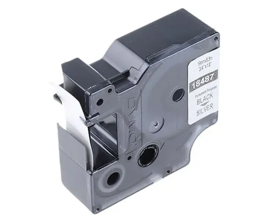63-7571-18 Dymo Black on Silver Label Printer Tape, 19 mm Width, 5.5 m Length TLK110 19X27