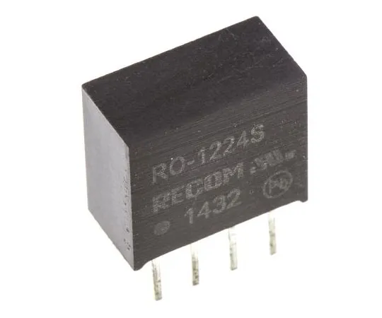 63-7673-35 Recom RO 1W Isolated DC-DC Converter Through Hole, Voltage in 10.8 → 13.2 V dc, Voltage out 24V dc RO-1224S