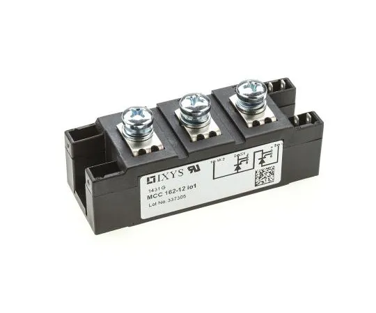 63-7666-12 IXYS, MCC162-12io1, Dual Thyristor Module SCR, 190A 1200V, 7-Pin Y4 M6 MCC162-12io1