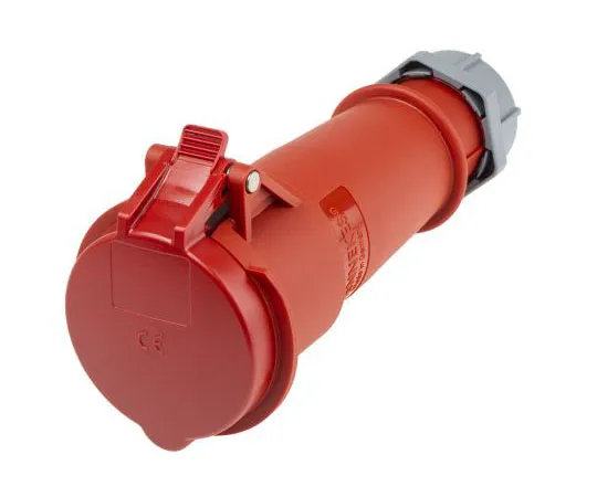 63-7561-71 Mennekes AM-TOP Series, IP44 Red Cable Mount 3P+E Industrial Power Socket, Rated At 32A, 415 V 526