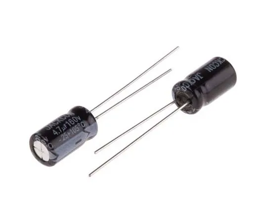 63-7738-03 RS PRO 4.7μF 160V dc Aluminium Electrolytic Capacitor, Through Hole 6.3 (Dia.) x 11mm +105°C 6.3mm 2.5mm 11mm 170-1293