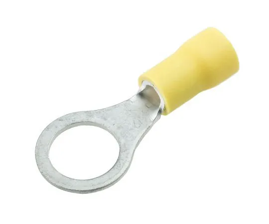 63-7696-15 JST FV Series Insulated Crimp Ring Terminal, M10 (3/8) Stud Size, 2.6mm² to 6.6mm² Wire Size, Yellow FVWS5.5-10(LF)