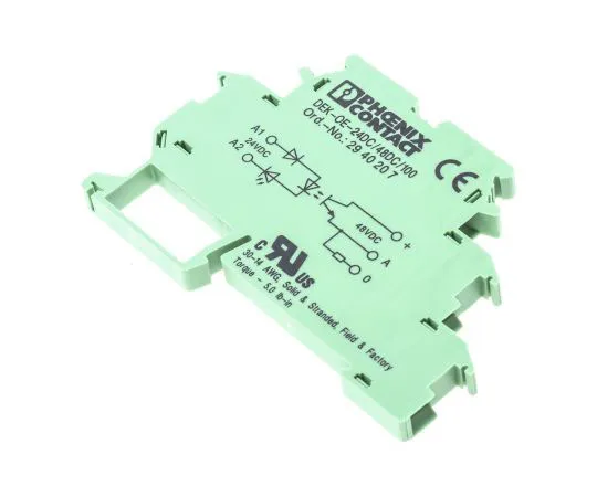 63-7614-91 Phoenix Contact Optocoupler, Max. Forward 24 V, Max. Input 7 mA DIN Rail Mounting Style 2940207