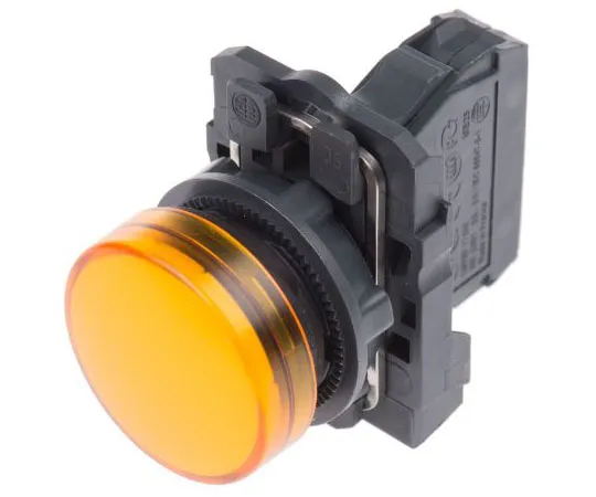 63-7632-98 Schneider Electric Harmony XB5 Orange LED Pilot Light, 22mm Cutout, IP66, IP67, 240 V ac XB5AVM5