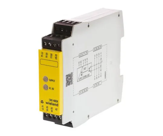 63-7603-80 Wieland SNO 4003 24 V ac/dc Safety Relay Dual Channel With 3 Safety Contacts R1.188.0500.1