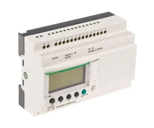 63-7572-43 Schneider Electric Zelio Logic Module, 24 V dc Transistor, 12 x Input, 8 x Output With Display SR2B202BD
