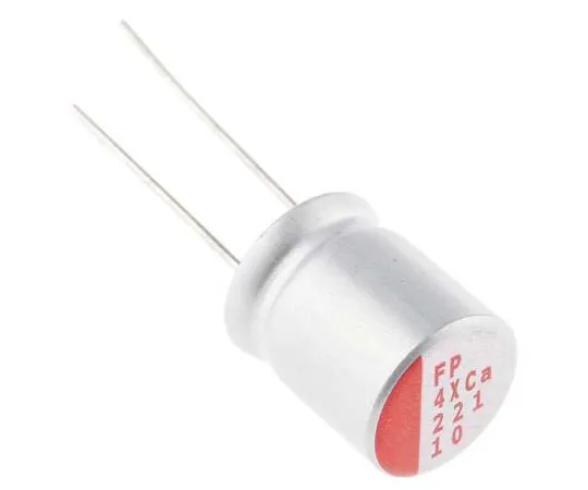 63-7746-26　Nichicon 220μF 10V dc Aluminium Polymer Capacitor, Through Hole 10 (Dia.) x 12.5mm +105°C 10mm 5mm　RNS1A221MDN1PH