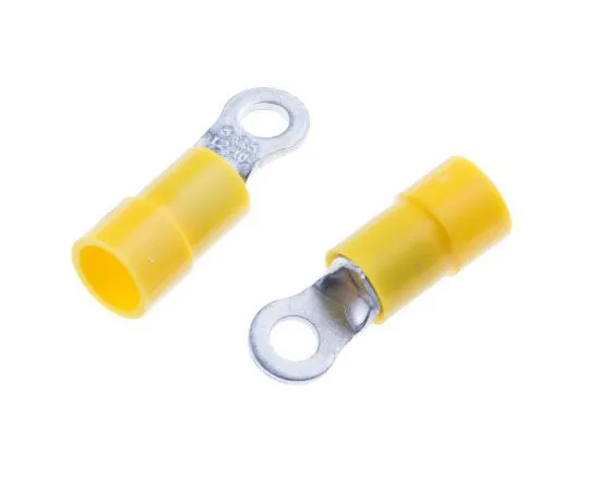 63-7636-49 RS PRO Insulated Crimp Ring Terminal, M3.5 Stud Size, 4mm² to 6mm² Wire Size, Yellow 613-9356