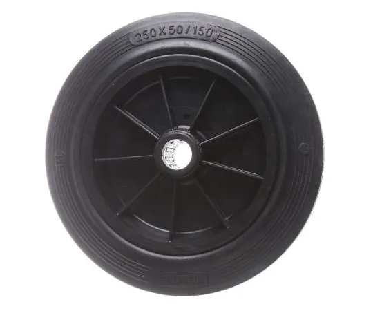 63-7553-61 Tente Black Rubber Castor Wheels PVR250-25LM58, 250kg PVR250-25LM58