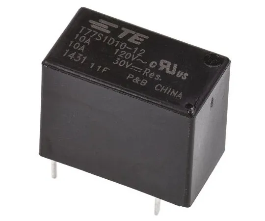 63-7677-87 TE ConnectivityT77 SPNO Non-Latching Relay PCB Mount, 12V dc Coil, 10A T77S1D10-12