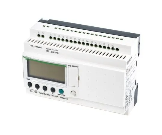 63-7565-30 Schneider Electric Zelio Logic Module, 100 → 240 V ac Relay, 16 x Input, 10 x Output With Display SR3B261FU