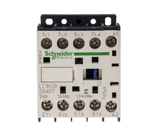 63-7631-32 Schneider Electric 4 Pole Contactor, 20 A, 230 V ac Coil, TeSys K, 4NO LC1K09004P7