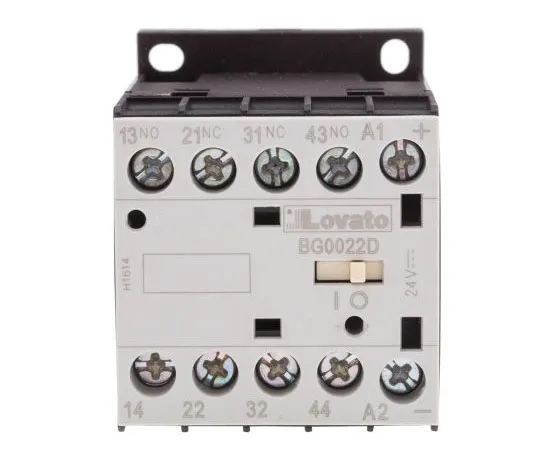 63-7690-90 Lovato 4 Pole Contactor, 10 A, 24 V dc Coil, Orange, 2NO/2NC 11BG0022D024