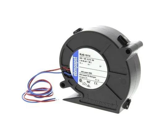 63-7565-55 ebm-papst Centrifugal Fan 75.5 x 75.2 x 27mm, 28m³/h, 24 V dc DC (RL48 Series) RL48-19/14