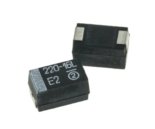 63-7690-69 Vishay Tantalum Capacitor 220μF 16V dc MnO2 Solid ±10% Tolerance TR3 Series TR3E227K016C0100