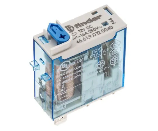 63-7597-15 Finder46 Series SPDT Non-Latching Relay Plug In, 12V dc Coil, 25A 46.61.9.012.0040
