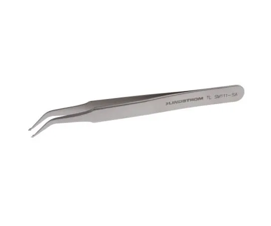 63-7570-52 Lindstrom 120 mm, Anti-Magnetic Stainless Steel, Fine; Rounded, ESD Anti-Acid Tweezers TL SM111-SA