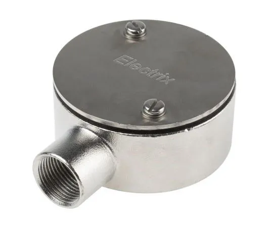 63-7566-44 RS PRO Terminal Box Cable Conduit Fitting, 316 Stainless Steel Satin 20mm nominal size IP67 471-1221
