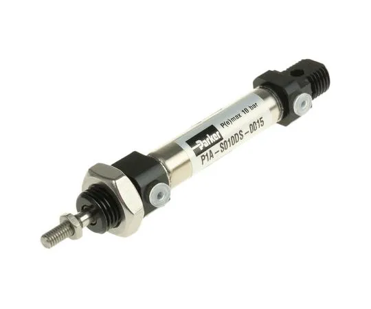 63-7556-72 Parker Pneumatic Roundline Cylinder 10mm Bore, 15mm Stroke, P1A Series, Double Acting P1A-S010DS-0015