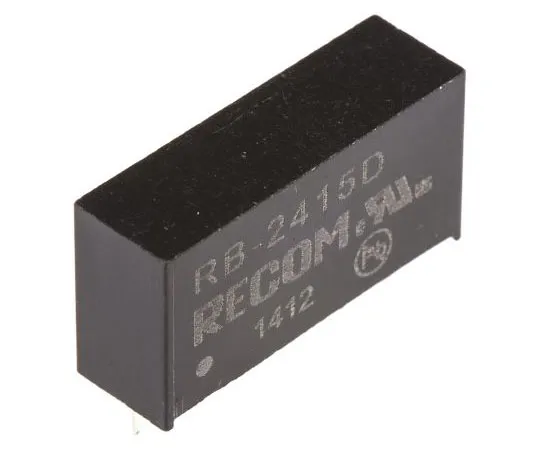 63-7567-94 Recom RB 1W Isolated DC-DC Converter Through Hole, Voltage in 21.6 → 26.4 V dc, Voltage out ±15V dc RB-2415D