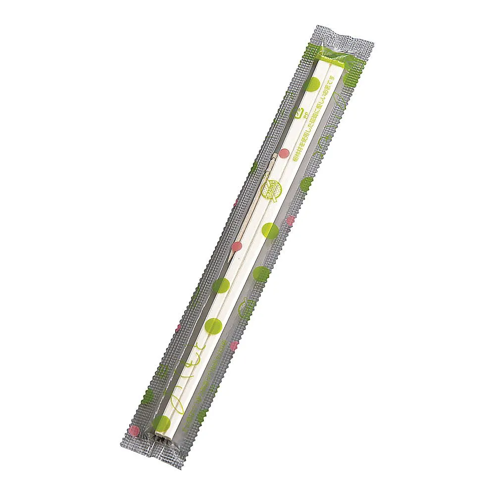 63-5722-66 Hakuyo 8 sun OPP Fully Packed Chopsticks with Green Polka Dot Handle and toothpicks (1 case, 3000 sets) XHSF501