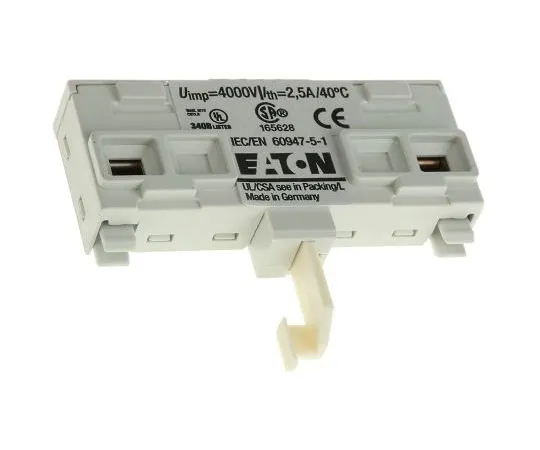 63-7583-89 Eaton, NO (1), Auxiliary Contact, Front Mount, 1 A ac, 2 A dc 082884 & NHI-E-10-PKZ0