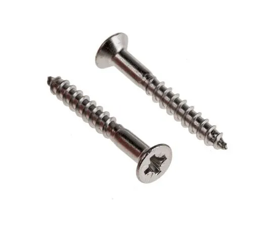 63-7575-93 Pozidriv Countersunk Stainless Steel Wood Screw, A2 304, 4mm Thread, 30mm Length 483-3157