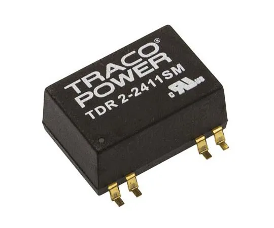 63-7724-78　TRACOPOWER TDR 2SM 2W Isolated DC-DC Converter Surface Mount, Voltage in 18 → 36 V dc, Voltage out 5V dc　TDR 2-2411SM