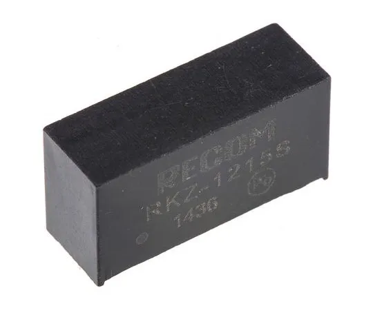 63-7673-79 Recom RKZ 2W Isolated DC-DC Converter Through Hole, Voltage in 10.8 → 13.2 V dc, Voltage out 15V dc RKZ-1215S