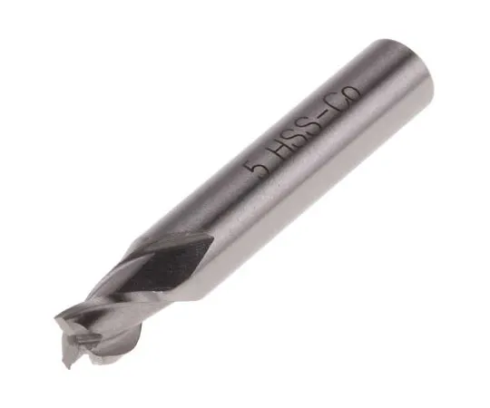 63-7611-35 RS PRO 36 mm HSCo End Mill, 7.5mm Cut Length, 5mm Cut Diameter, 3 Flutes 523-0509