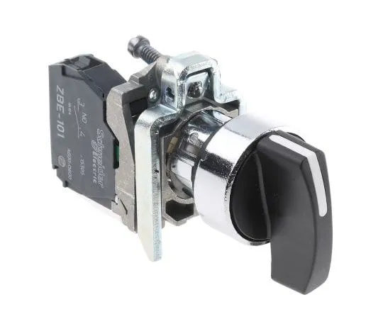 63-7632-64 Schneider Electric 2 Position 90° Rotary Switch, 600 V ac/dc, 6 A ac, 550 mA dc, Handle, Stay Put Actuator XB4BJ21