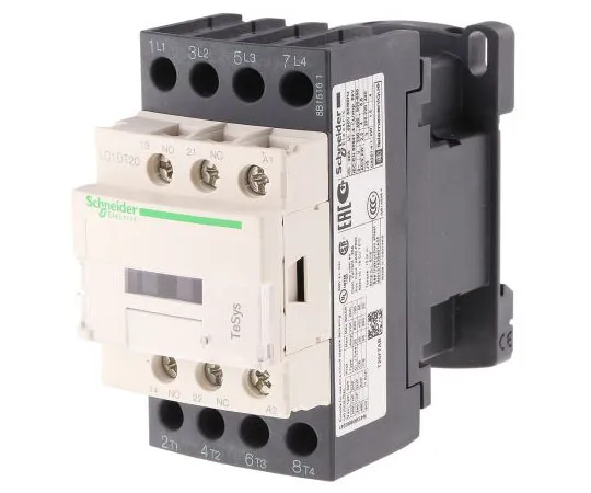 63-7554-60 Schneider Electric 4 Pole Contactor, 20 A, 110 V ac Coil, TeSys D, 4NO LC1DT20F7