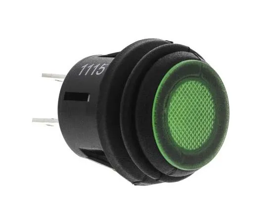 63-7723-57 ZF Double Pole Double Throw (DPDT) Latching Green LED Push Button Switch, IP65, 20.2 (Dia.)mm, Panel Mount, 125V ac KFB3AEA2GBB