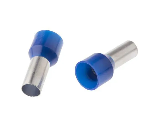 63-7603-14 RS PRO Insulated Crimp Bootlace Ferrule, 12mm Pin Length, 5.8mm Pin Diameter, 16mm² Wire Size, Blue 513-2663