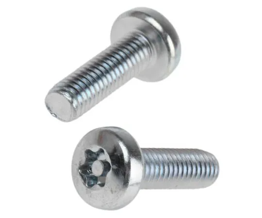 63-7574-05 Bright Zinc Plated Pan Steel Tamper Proof Security Screw, M6 x 20mm 482-8391