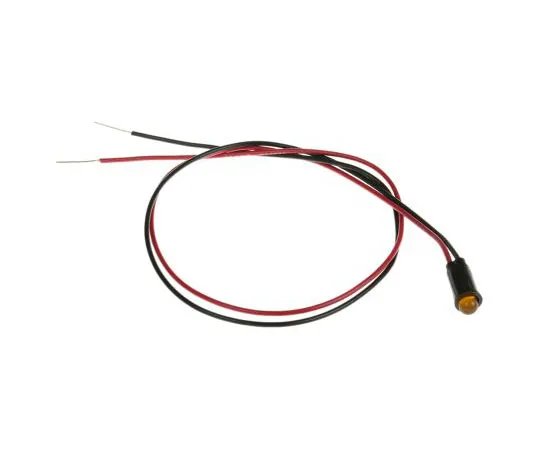 63-7622-81 Dialight Yellow Indicator, Lead Wires Termination, 12 V dc, 6.4mm Mounting Hole Size 559-0303-007F