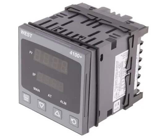 63-7573-52 West Instruments P4100 PID Temperature Controller, 96 x 96 (1/4 DIN)mm, 1 Output Linear, 100 V ac, 240 V ac Supply P4100-2700-0000