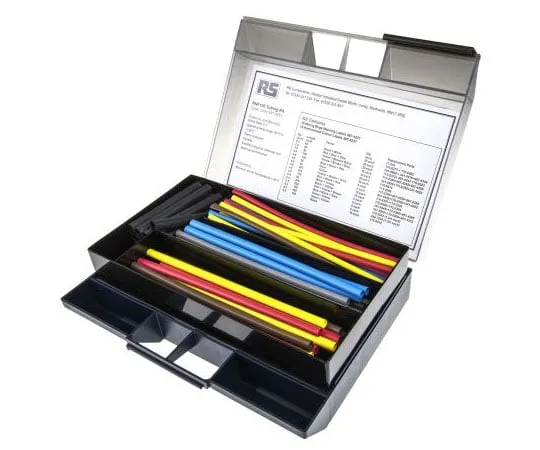 63-7581-02 TE Connectivity No Heat Shrink Tubing Kit 25.4mm Sleeve Dia. x Longueurs assorties Length, RNF-100 Series 2:1 Ratio RNF-100-COL-KIT2