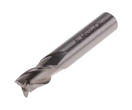 63-7611-36 RS PRO 36 mm HSCo End Mill, 9.5mm Cut Length, 6mm Cut Diameter, 3 Flutes 523-0515