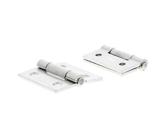 63-7550-45 Pinet Raw Stainless Steel Square Hinge with a Riveted Pin Screw, 40mm x 40mm x 2mm 52-A-3872