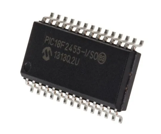 63-7644-48 Microchip PIC18F2455-I/SO, 8bit PIC Microcontroller, 48MHz, 24 kB, 256 B Flash, 28-Pin SOIC PIC18F2455-I/SO