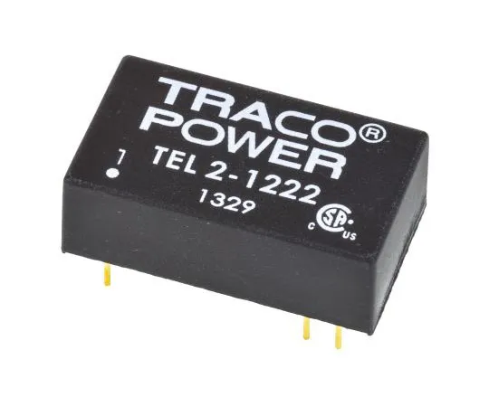 63-7599-82 TRACOPOWER TEL 2 2W Isolated DC-DC Converter Through Hole, Voltage in 9 → 18 V dc, Voltage out ±12V dc TEL 2-1222