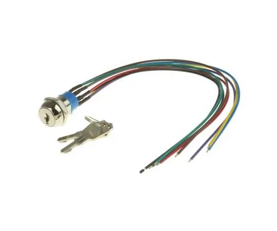 63-7699-85 Key Switch, Double Pole Single Throw (DPST), 4 A @ 28 V dc 3-Way, -30 → +85°C JD9J126W