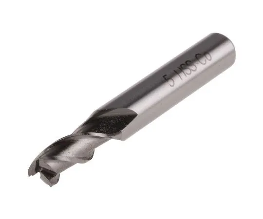 63-7611-41 RS PRO 44.5 mm HSS End Mill, 12.5mm Cut Length, 5mm Cut Diameter, 3 Flutes 523-0593