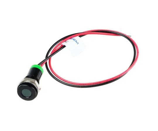 63-7708-94 RS PRO Green Indicator, 2 V dc, 8mm Mounting Hole Size, Lead Wires Termination, IP67 700-1962