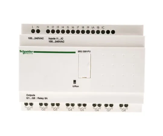 63-7565-38 Schneider Electric Zelio Logic Module, 100 → 240 V ac Relay, 12 x Input, 8 x Output Without Display SR2D201FU